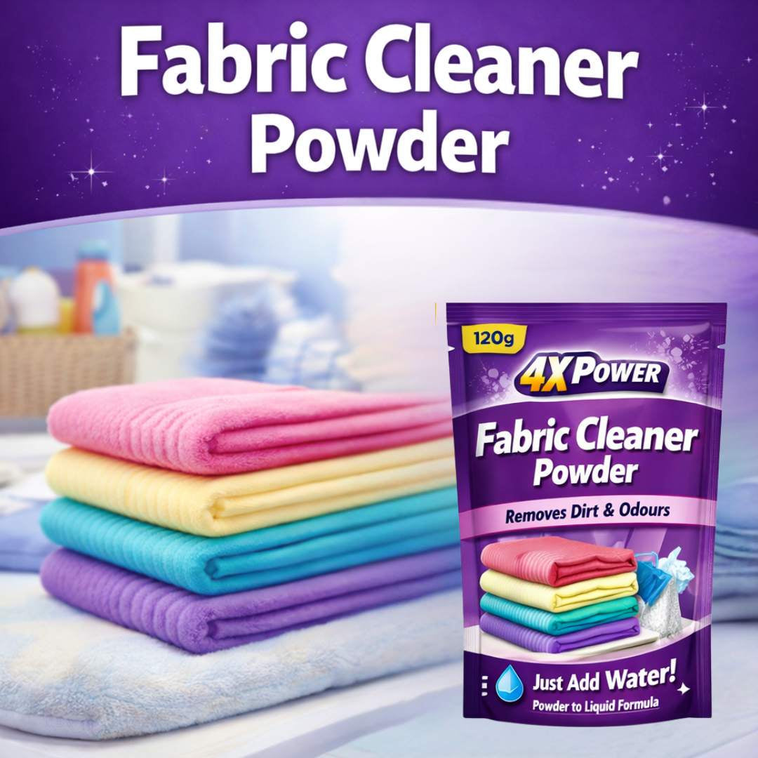 4X Power Home Cleaning Pack - Toilet & bathroom, Floor, Dishwash, Fabric cleaner Powder