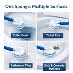 PumiShine Heavy-Duty Toilet Scrubber – Extra Long Handle + 7 Replacement Heads