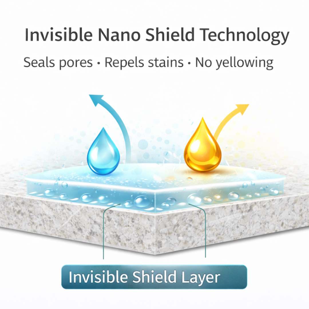 Anti-Stain Quartz Sealer – Hard Water & Oil Protection