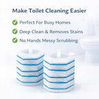 PumiShine Heavy-Duty Toilet Scrubber – Extra Long Handle + 7 Replacement Heads